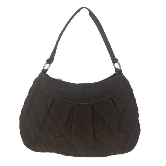 Brown Quilted Vera Bradley Large 17" Boho Handbag Bag - Picture 1 of 12